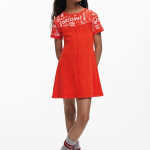 Rood gebreide jurk meisje - RED - 11/12