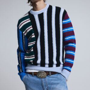 Trui met meerdere strepen - RED - XL