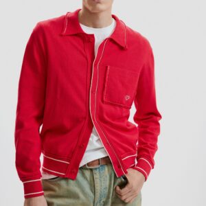 Fijne trui met knopen - RED - M