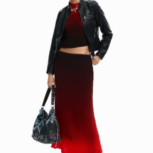 Midi-rok met verloop - RED - L