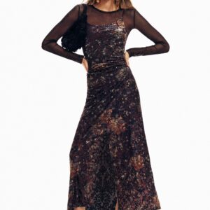 2-in-1 AFNEEMBARE JURK - BLACK - S