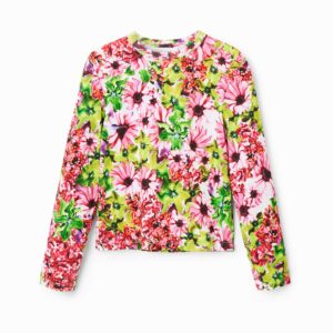 Veelkleurig gebloemd T-shirt - RED - 5/6