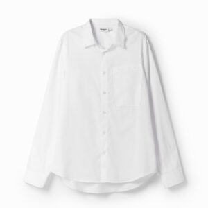 Patchwork popeline overhemd - WHITE - XL