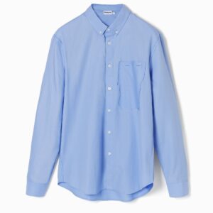 Patchwork popeline overhemd - BLUE - XXL