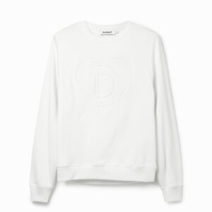 Sweatshirt logo reliëf - WHITE - XL