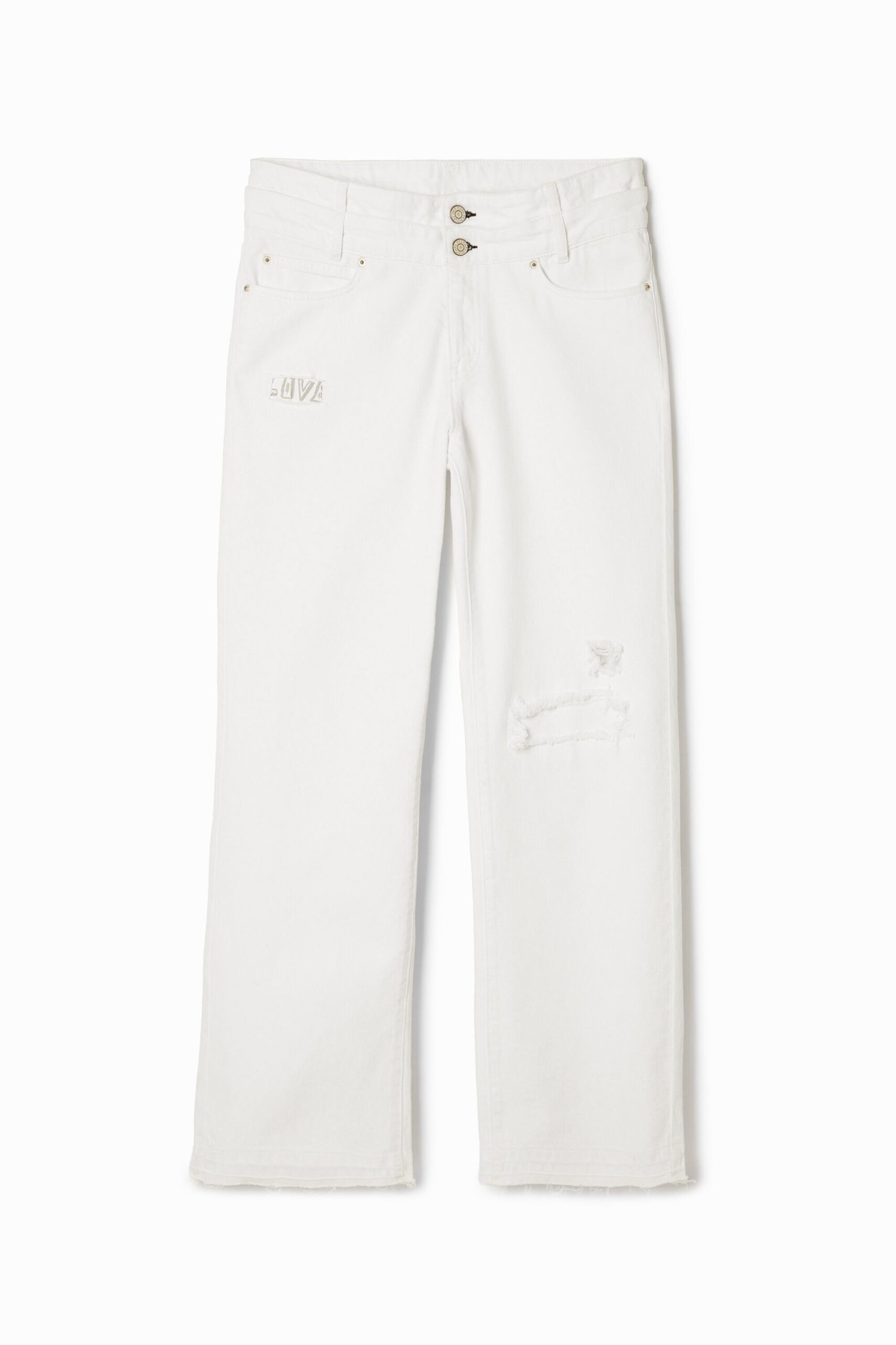 Lange denim broek - WHITE - 32