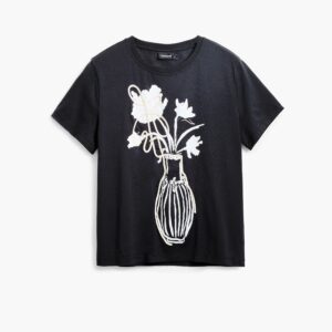 Effen T-shirt vaas - BLACK - S