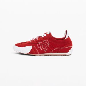 Retro sneaker met tong - RED - 38