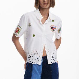 Afrodite-blouse - WHITE - XL