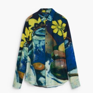 Overhemd met lange mouwen stilleven - BLUE - S