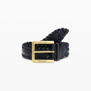 Gevlochten leren riem masha popova - BLACK - 95