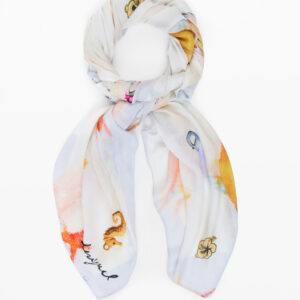 rechthoekige foulard charms - BROWN - U