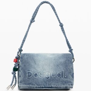 Middelgrote denim tas met charms - BLUE - U