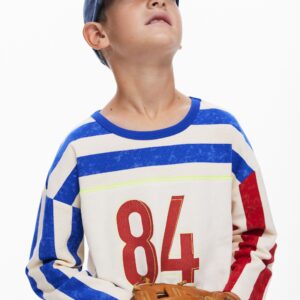 3/4-mouw gestreept t-shirt - WHITE - 11/12