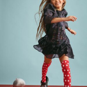 jurk met 3/4 mouw met lettering - BLACK - 13/14