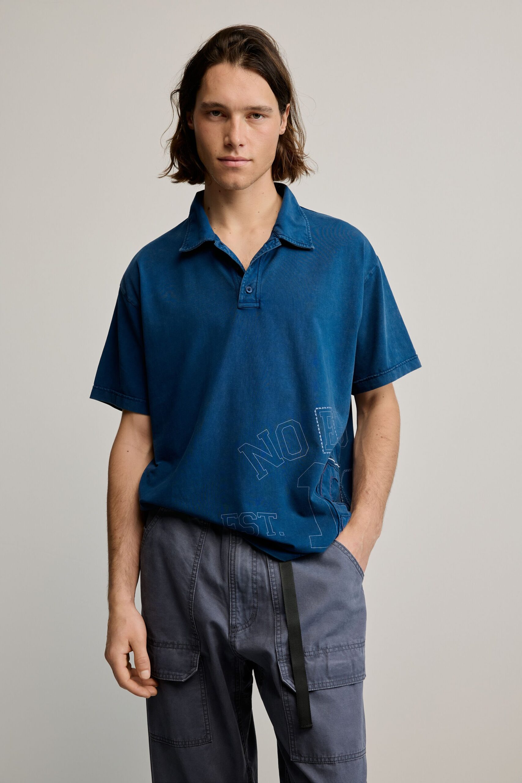 Poloshirt detail - BLUE - L