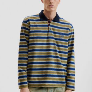 Gestreept poloshirt - BLUE - M