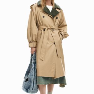 Tweedelige trenchcoat in twee kleuren - BROWN - M