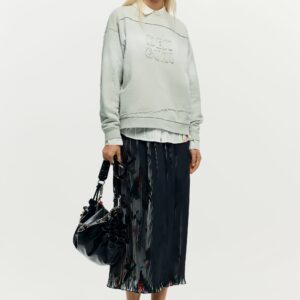 midirok met arty textuur - BLACK - XL