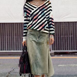 Fijne gekruiste trui - BLACK - XS