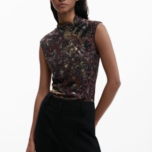 Mouwloos oosters T-shirt - BLACK - L