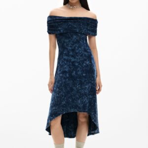 Asymmetrische tie-dye jurk - BLUE - L